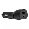 Autós töltő 1xUSB 5V 2,4A 12W 1xType-C 5V 3A 15W gyorstöltés fekete OtterBox