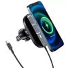 Autós tartó iPhone 12 MagSafe töltéssel szellőzőrácsba illeszthető 15W hoco. CA85 / CA90