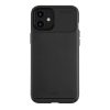 Szilikon tok Apple iPhone 12 Mini ( 5,4" ) közepesen ütésálló fekete karbon minta UNIQ