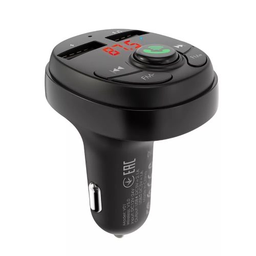 YOOUP V01 autós töltő  2 USB 1/2.1A + Bluetooth FM transmitter