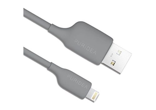 Adatkábel Apple iPhone 8pin lightning szürke Puridea