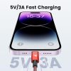 Adatkábel Apple 8pin lightning MFi 1m piros Rampow RAB07