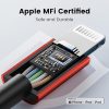 Adatkábel Apple 8pin lightning MFi 2m piros-fekete Rampow RAB08