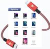 Adatkábel Apple 8pin lightning MFi 2m piros-fekete Rampow RAB08