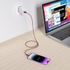 Adatkábel Apple 8pin lightning MFi 2m piros-fekete Rampow RAB08