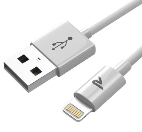 Adatkábel Apple 8pin lightning MFi 3m fehér Rampow RAB09