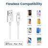 Adatkábel Apple 8pin lightning MFi 3m fehér Rampow RAB09