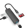 Astrum UH030  HUB Type-C + USB 3.0 2db + USB 2.0 1db + SD/TF fekete