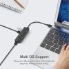 Astrum UH030  HUB Type-C + USB 3.0 2db + USB 2.0 1db + SD/TF fekete