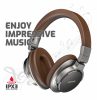 Bluetooth sztereo fejhallgató mikrofonnal, 3,5mm jack, IPx3 Swissten Jumbo barna