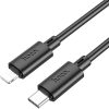 Adatkábel Apple USB Type-C / 8pin lightning 20W PD 1m fekete hoco. X88