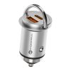 Forcell F-Energy Quick Charge USB 3.0 + PD Type - C autós töltő adapter,45W ezüst / fekete