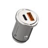 Forcell F-Energy Quick Charge USB 3.0 + PD Type - C autós töltő adapter,45W ezüst / fekete
