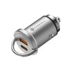 Forcell F-Energy Quick Charge USB 3.0 + PD Type - C autós töltő adapter,45W ezüst / fekete