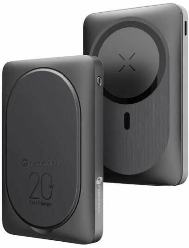 Külső akku univerzális 10000mAh fekete, MagSafe vezeték nélküli töltéssel Forcell F10K2