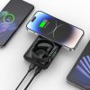 Külső akku univerzális 10000mAh 22,5W PD,QC, 15W MagSafe vez.nélküli töltés, fekete VEGER MagMulti