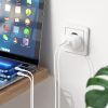 Hálózati töltő 2xType-C FEJ 35W fehér hoco. N29