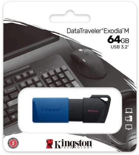 Kingston 64GB USB3.2 DataTraveler Exodia M (DTXM/64GB) Flash Drive