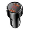 Baseus BS-C20A LCD 2 USB (2x 2.4A) PD, QC4.0, 45W autós töltő adapter fekete