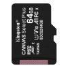 Kingston 64GB SD micro Canvas Select Plus (SDXC Class 10 A1) (SDCS2/64GBSP) memória kártya