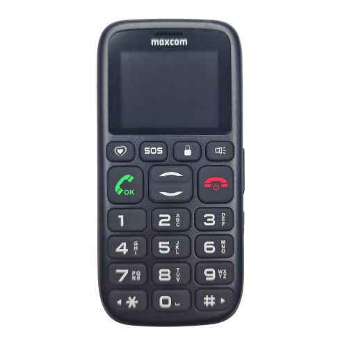 Maxcom MM428L dual sim fekete időstelefon (töltő nélkül) FÜGGETLEN