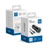 Autós töltő Type-C 25W PD + USB Quick charge 3.0 Type-C - Type-C kábellel fekete BLUE STAR