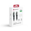 Adatkábel Apple USB Type-C / 8pin lightning 1,2m szövethálós fekete FORCELL F-ENERGY C259