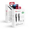 Adatkábel Apple USB Type-C / 8pin lightning 1,2m szövethálós fekete FORCELL F-ENERGY C259