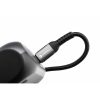 Adatkábel Apple USB Type-C / 8pin lightning 1,2m szövethálós fekete FORCELL F-ENERGY C259
