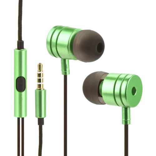 Headset sztereo univerzális Samsung / Apple / HTC 3,5mm jack dugós zöld