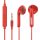 Headset sztereo univerzális Samsung / Apple / HTC 3,5mm jack dugós piros