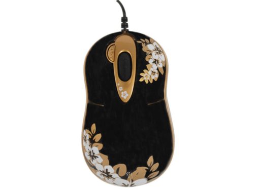 Egér USB-s G-cube Golden Aloha virágmintás