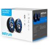 Astrum SU150 fekete-kék 2.0 csatornás hangszóró 3,5mm jack csatlakozóval, USB-s áramellátással
