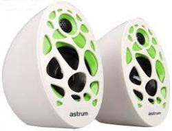 Astrum SU150 fehér-zöld 2.0 csatornás hangszóró 3,5mm jack csatlakozóval, USB-s áramellátással